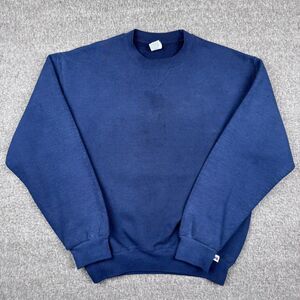 Vintage Russell Athletic Blank‎ Sweatshirt Men's Medium Blue Grunge Skate Y2K